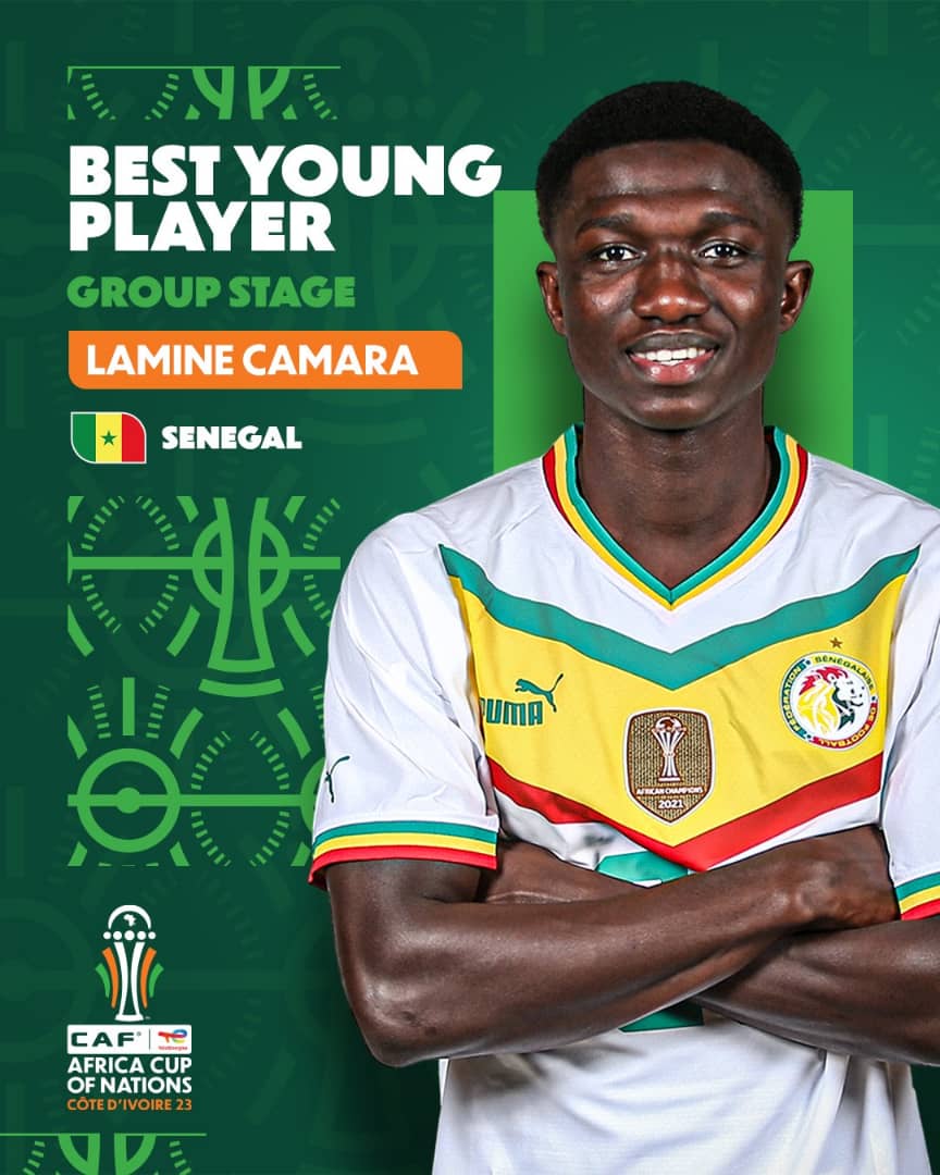 CAN 2023 Lamine Camara élu meilleur jeune joueur de la phase de Poules