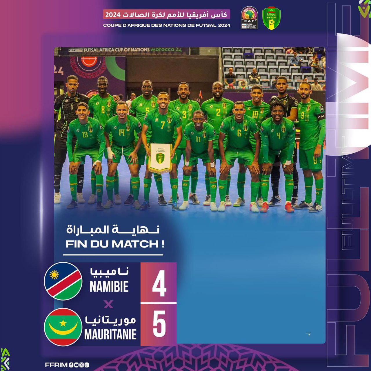 CAN Futsal 2024 La Mauritanie arrache sa première victoire face à la